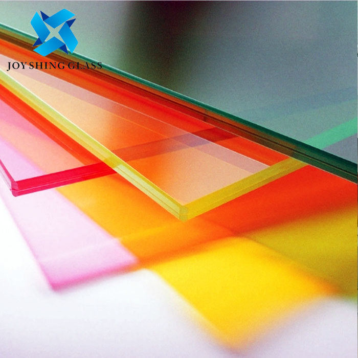 الزجاج المصفوف الملون 5+5mm الزجاج المصفوف الزخرفي PVB Interlayer